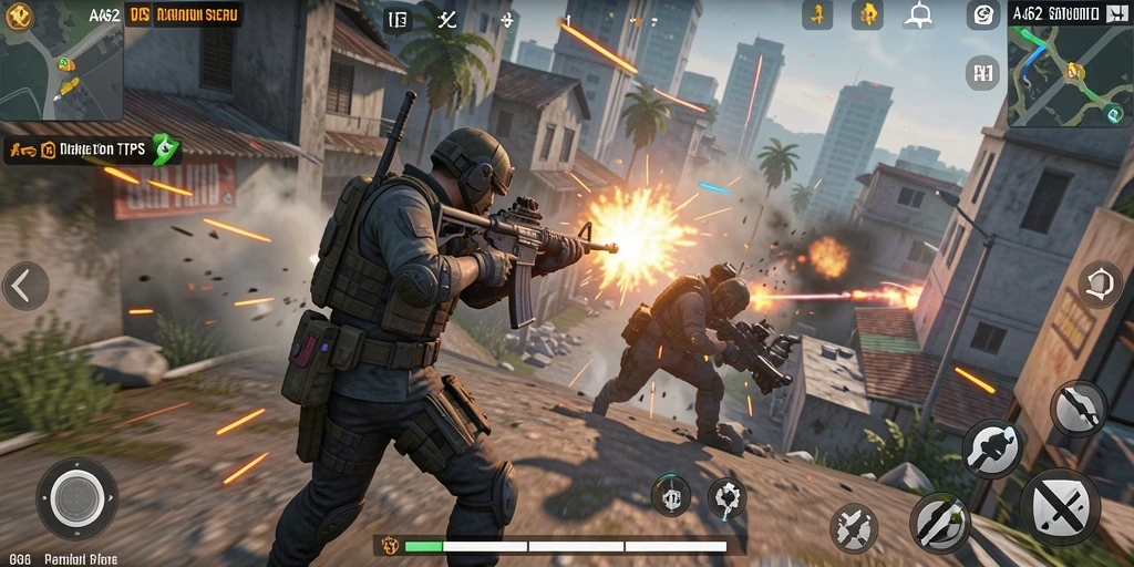 Tampilan gameplay seru dalam AA62, penuh aksi dan strategi.