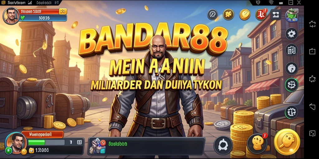 Screenshot gameplay BANDAR88 menampilkan interaksi bisnis yang seru.