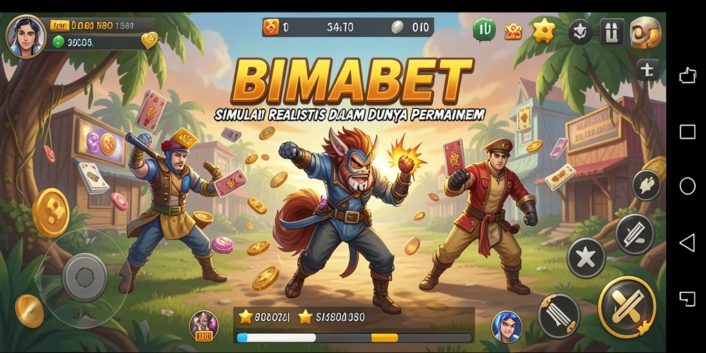 Screenshot menunjukkan gameplay interaktif dan grafis menawan dari BIMABET.