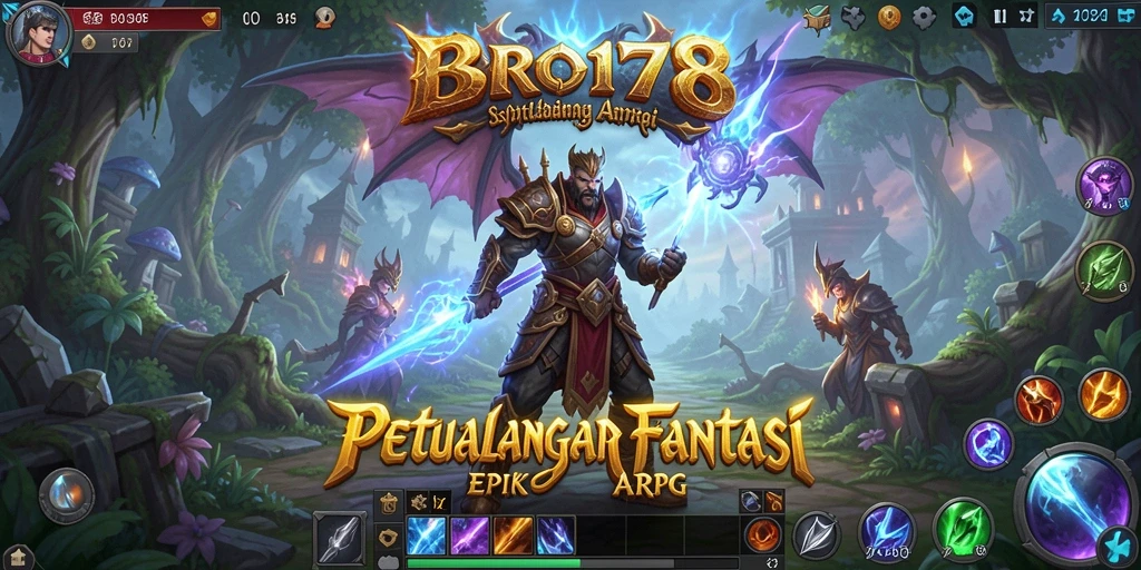 Screenshot menunjukkan karakter utama bertarung melawan monster besar.