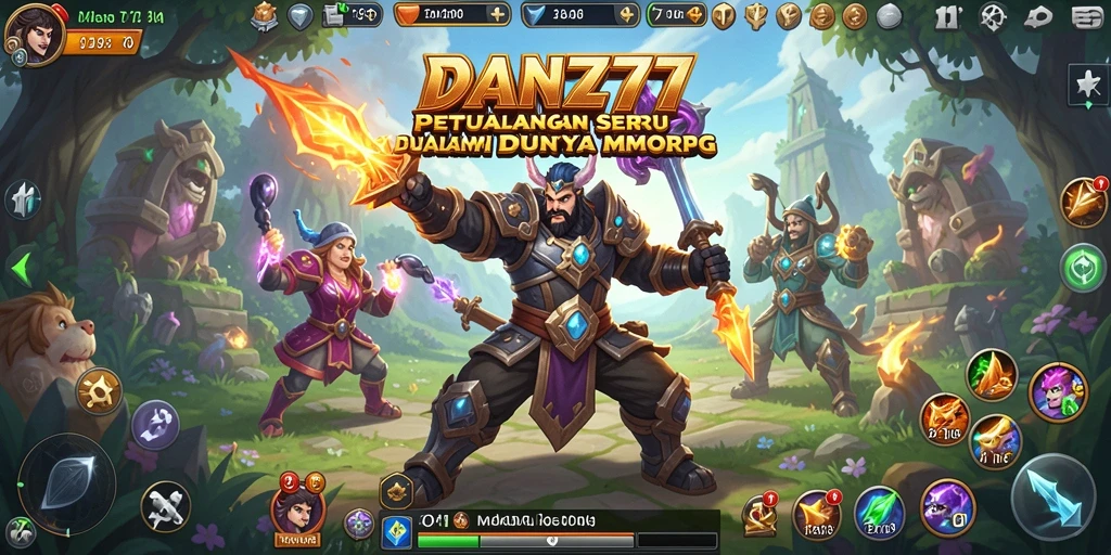 Screenshot gameplay seru dari DAN777 dalam dunia MMORPG.