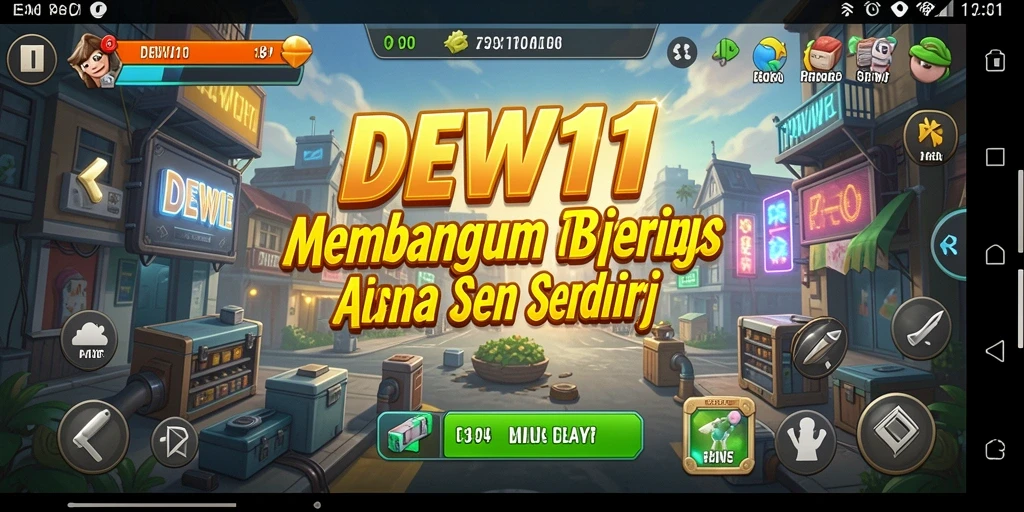 Screenshot gameplay DEWI11 menampilkan suasana manajemen bisnis yang menarik.