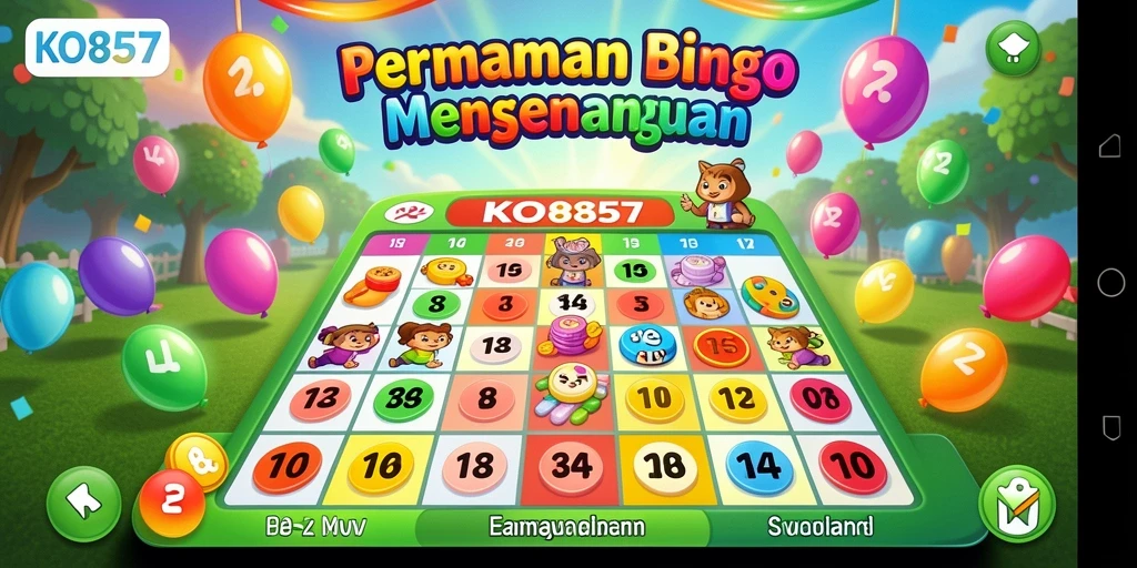 Screenshot gameplay KO857 menampilkan keseruan bermain Bingo secara online.
