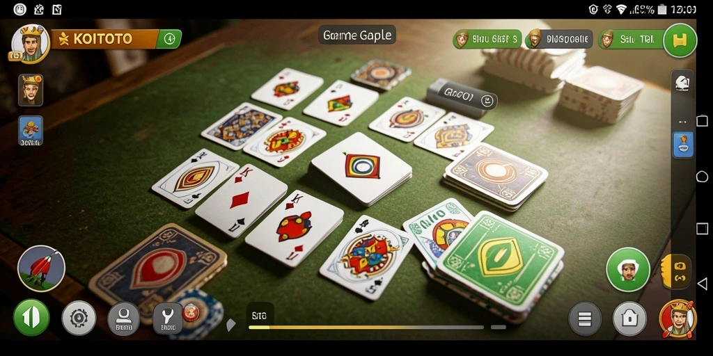 Screenshot KOITOTO menampilkan gameplay Gaple yang seru dan interaktif.