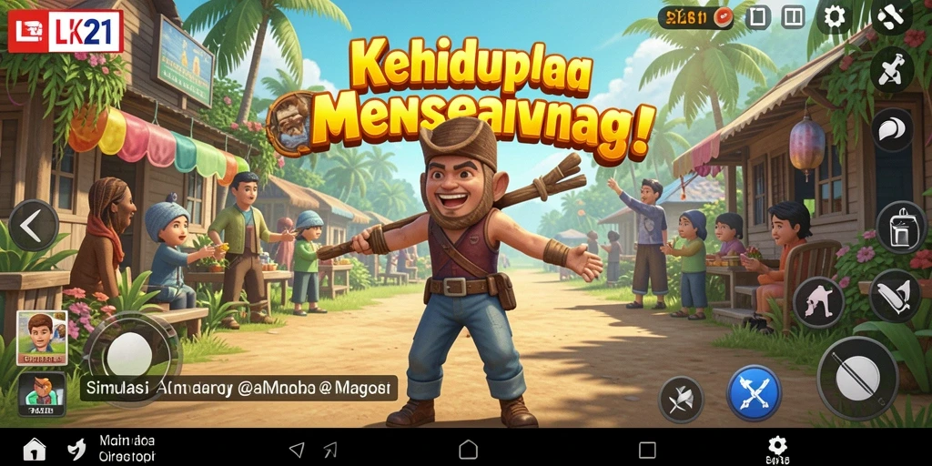 Tampilan gameplay LK21 dengan interaksi yang menarik dalam simulasi.