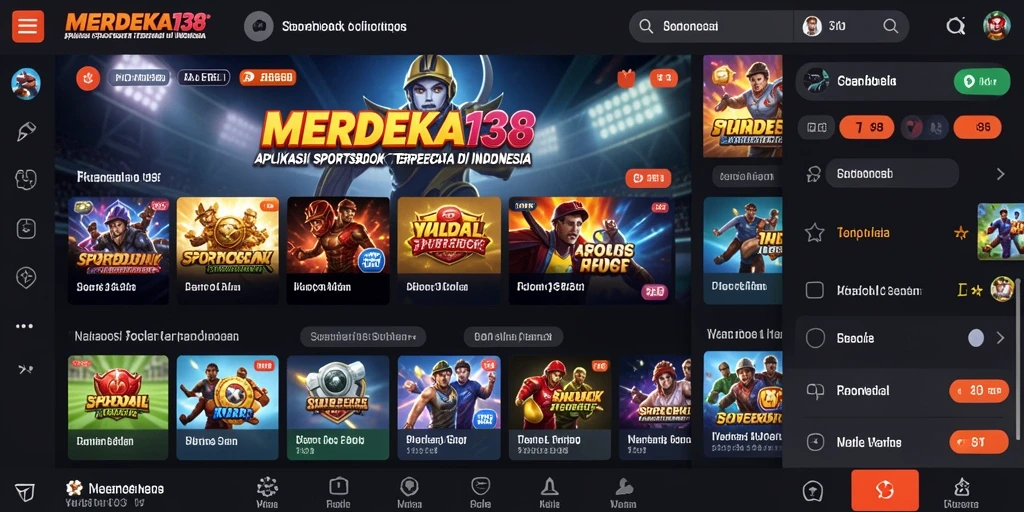 Tampilan antarmuka yang menarik dari gameplay Sportsbook MERDEKA138.