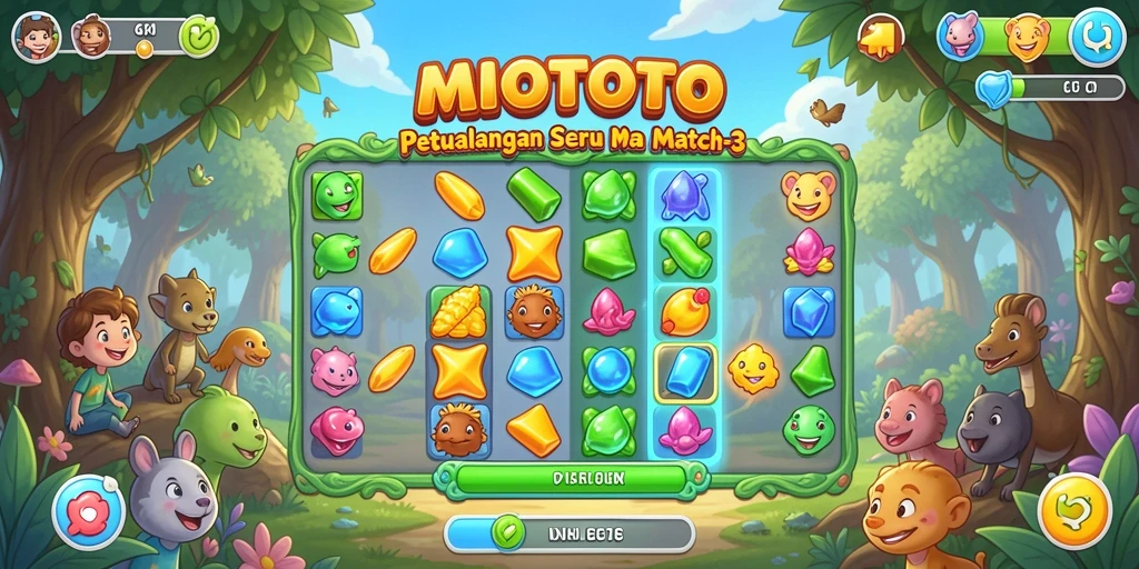 Tampilan gameplay MIOTOTO yang menarik dalam kategori Match-3.