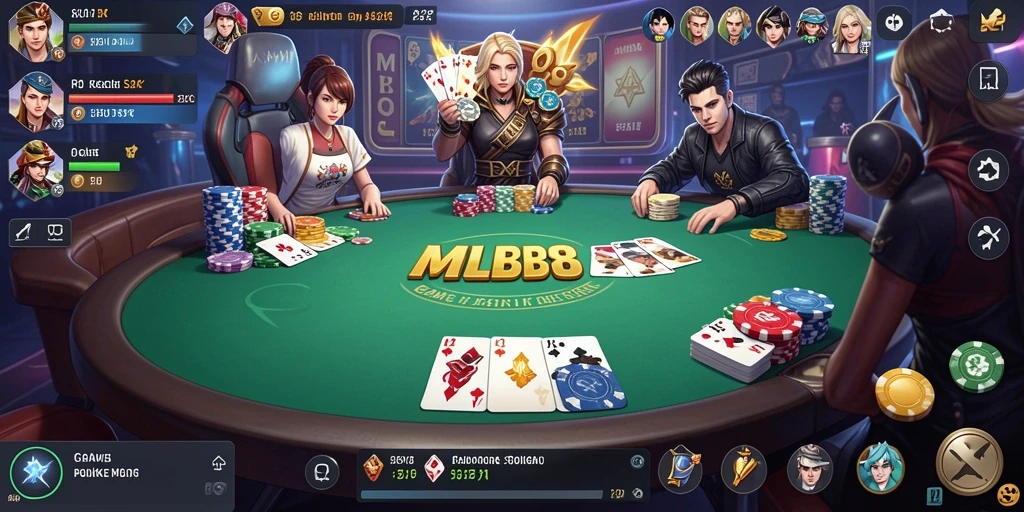 Gameplay seru di MLBB8 dengan berbagai pilihan poker.