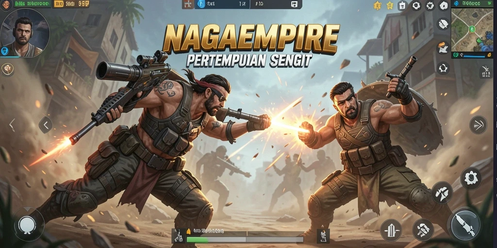 Tampilan gameplay mendebarkan di NAGAEMPIRE Battle Royale.