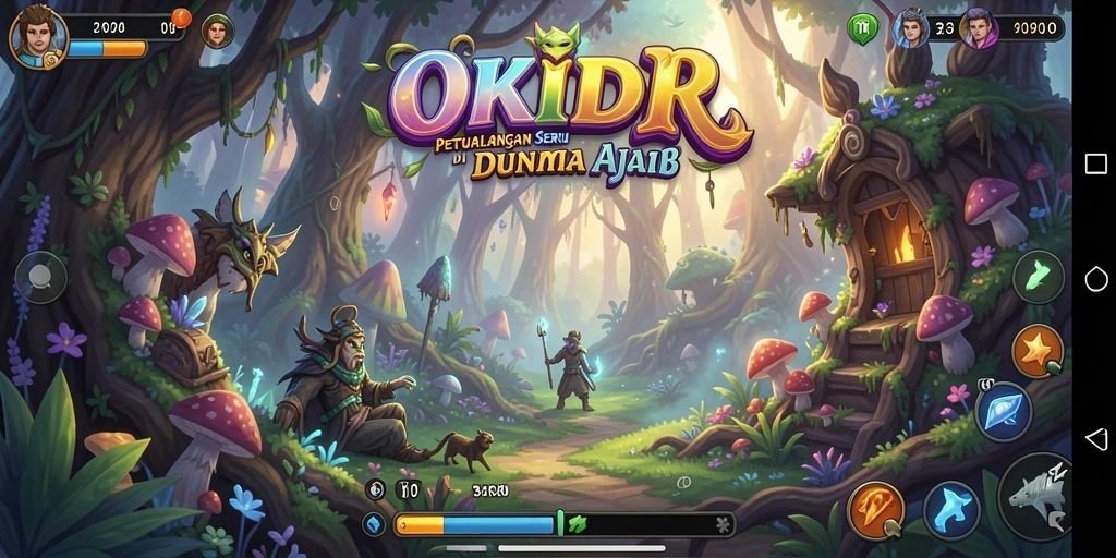 Gameplay petualangan OKIDR yang menakjubkan dan penuh warna.
