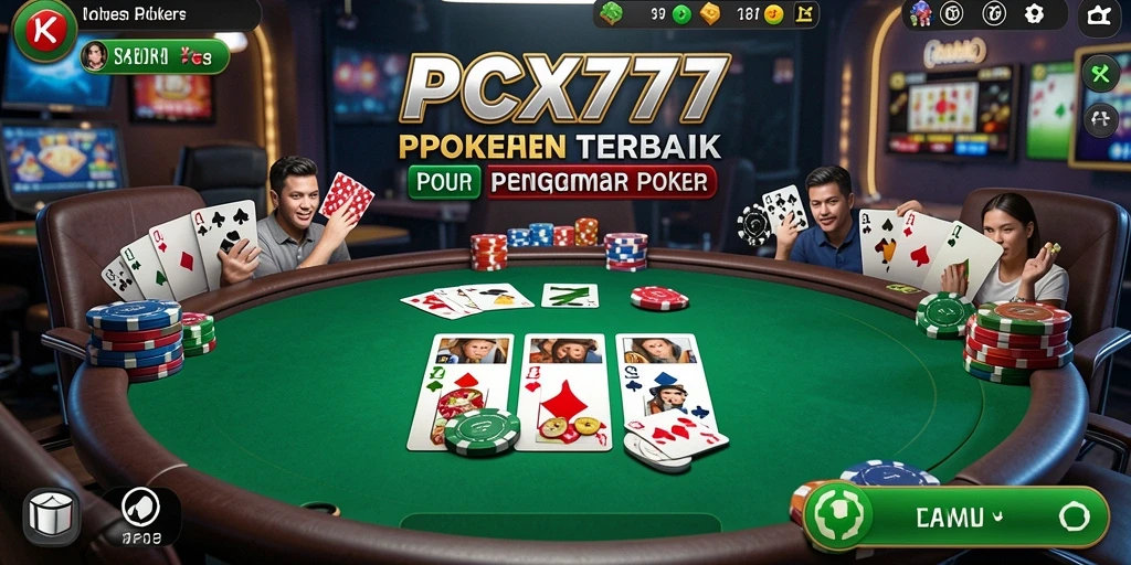 Screenshot gameplay menampilkan suasana kompetitif dalam permainan Poker