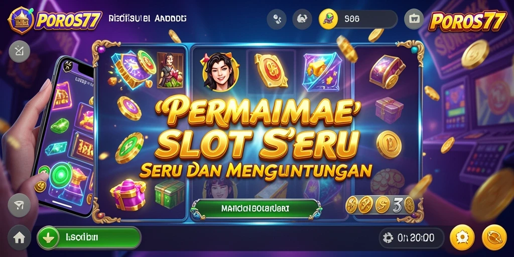Screenshot tampilan gameplay Slot POROS77 dengan grafis yang memukau.