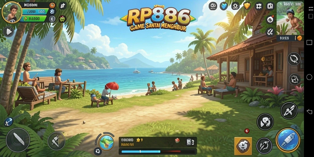 Screenshot utama RP886 menampilkan gameplay yang seru dan interaktif.