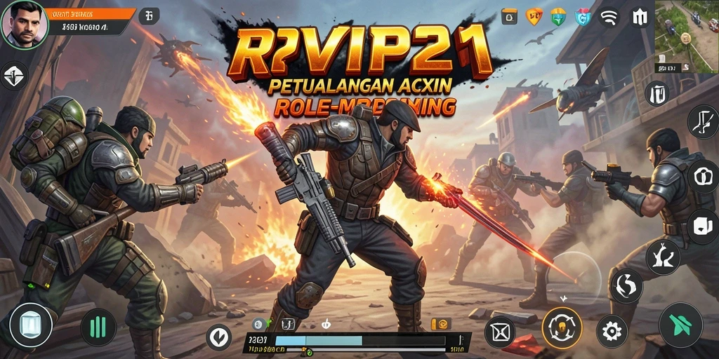 Screenshot gameplay RVIP2 yang menampilkan aksi pertarungan seru.