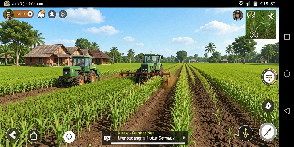 Gameplay W67 yang menyenangkan dengan aktivitas bertani.